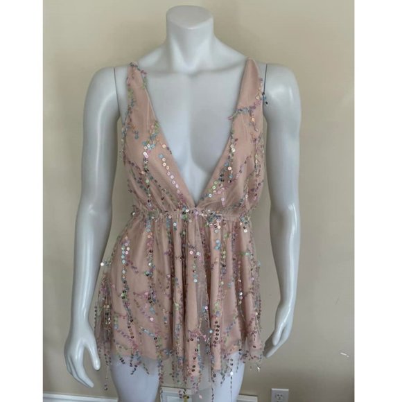 Floating Sequin Mini Dress - Picture 2 of 3